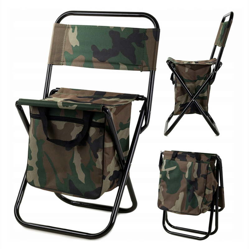 Outdoor Fishing Bench Folding Chair with Storage Bag 600D Durable Oxford Fabric