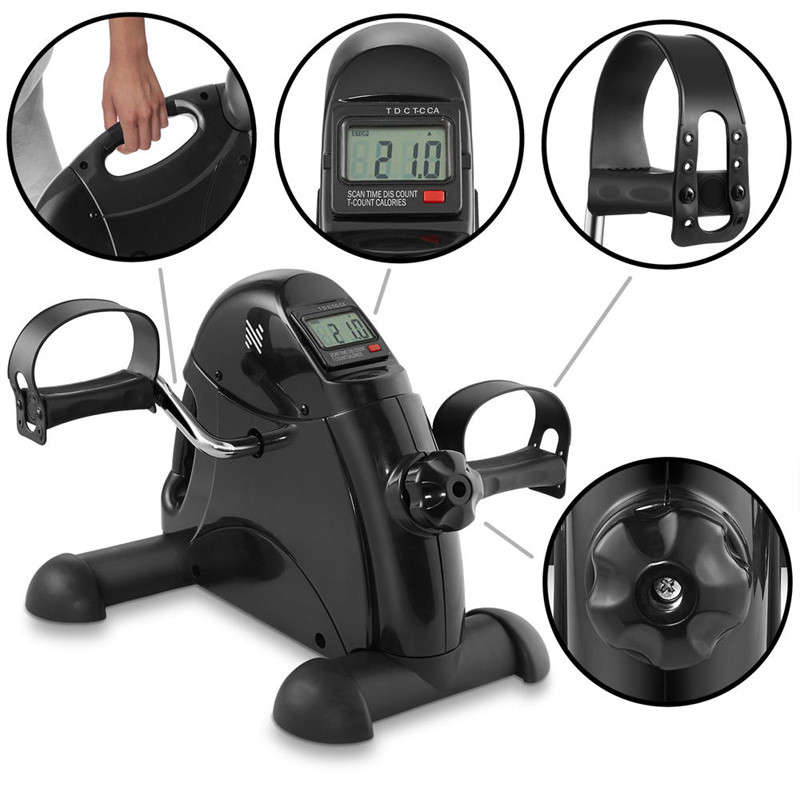 Stationary Exercise Bike Portable Arm Leg Foot Exerciser Under Desk