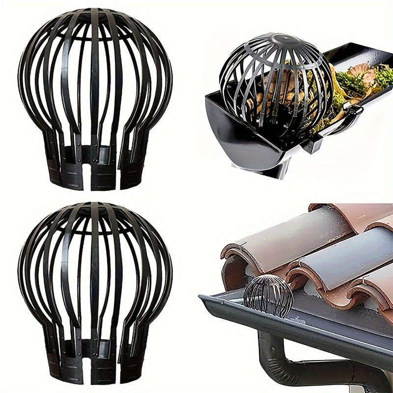 2 Pcs Gutter Guards with Drainage Strainer with Mesh Strainer