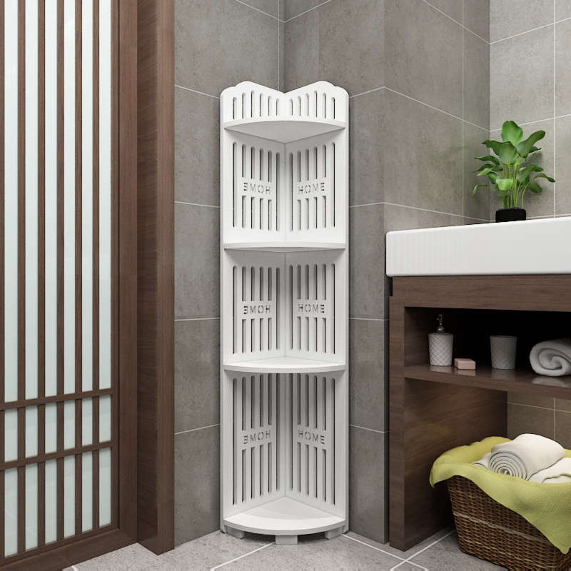 4 Layer Kitchen Corner Rack Bathroom Shower Supplies Storage Rack Waterproof Tripod