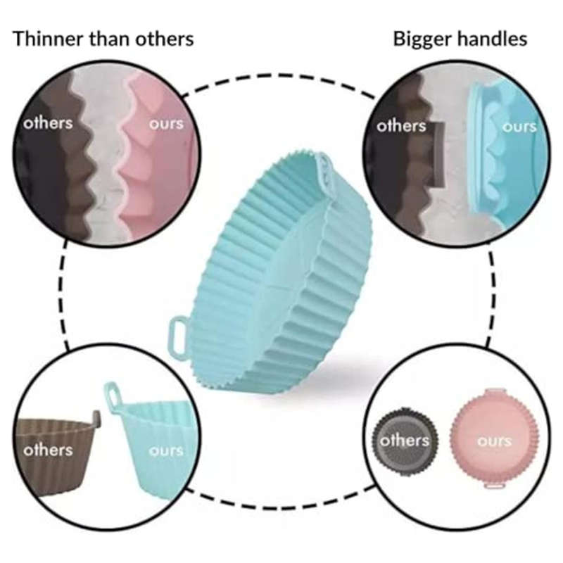 Silicone Air Fryer Mat Reusable Fryer Basket For Kitchen Oven Cooker