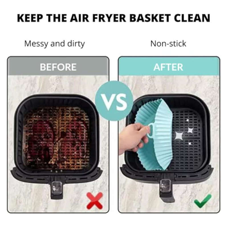 Silicone Air Fryer Mat Reusable Fryer Basket For Kitchen Oven Cooker