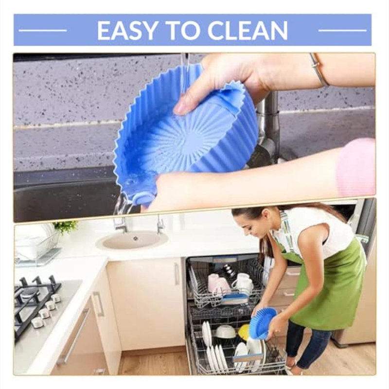 Silicone Air Fryer Mat Reusable Fryer Basket For Kitchen Oven Cooker