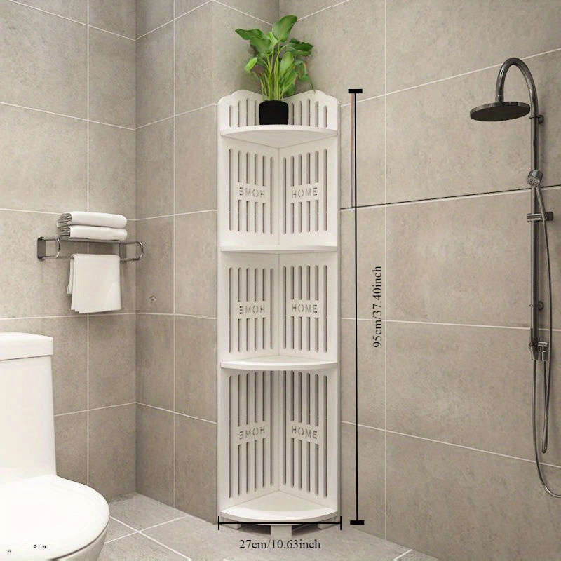 4 Layer Kitchen Corner Rack Bathroom Shower Supplies Storage Rack Waterproof Tripod