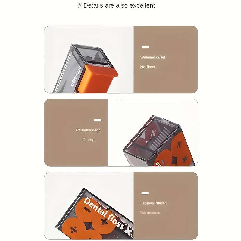 Automatic Dental Floss Dispenser, Portable Toothpick Holder With 10 Refillable Dental Floss