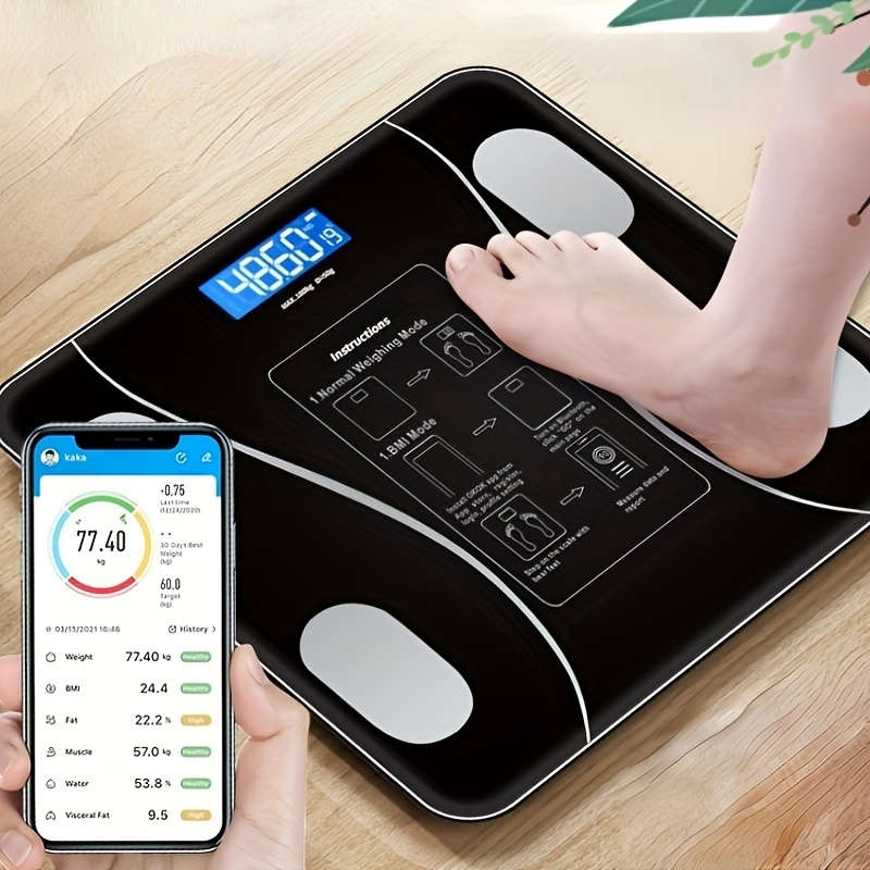 Smart Digital LED Weight Scale Smartphone App with Fat Measurement Function