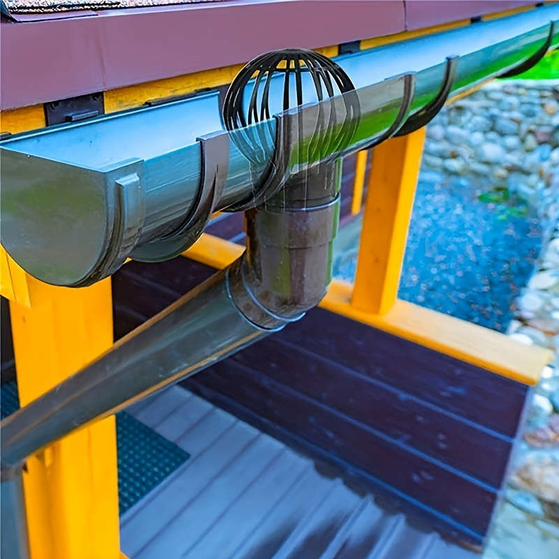 2 Pcs Gutter Guards with Drainage Strainer with Mesh Strainer