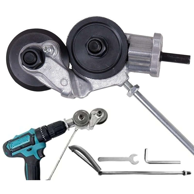 Electric Drill Modified Shearing Tool Drill Attachment for Metal Cutting