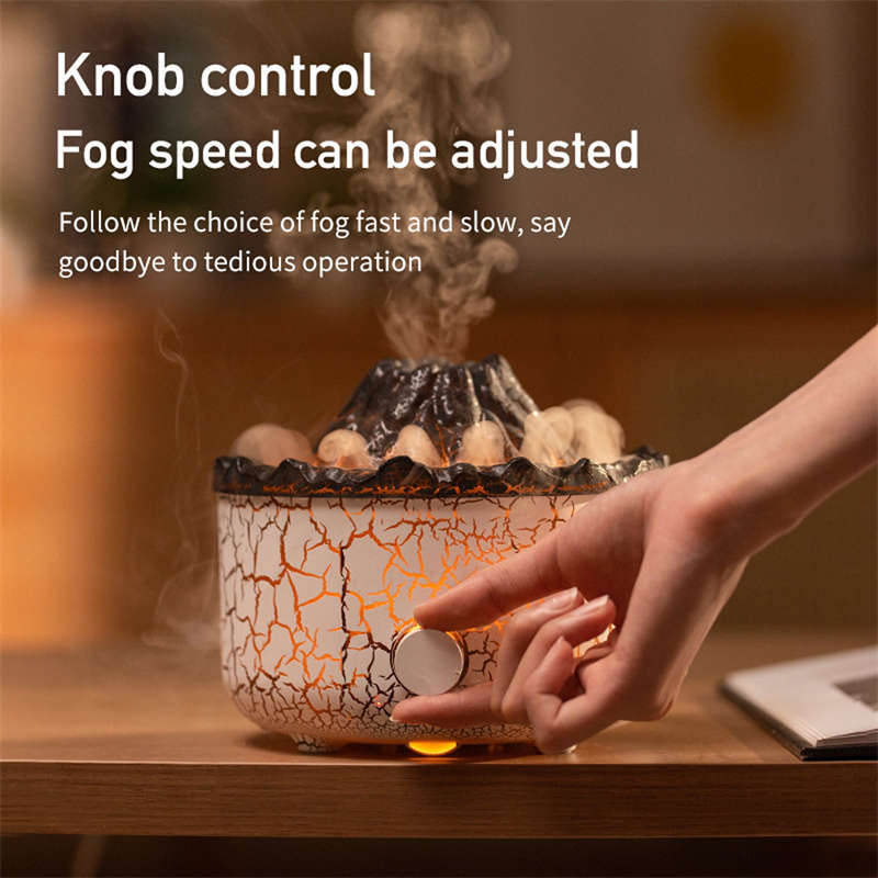 Volcanic Lava Aromatherapy Machine Home Desktop Flame Humidifier