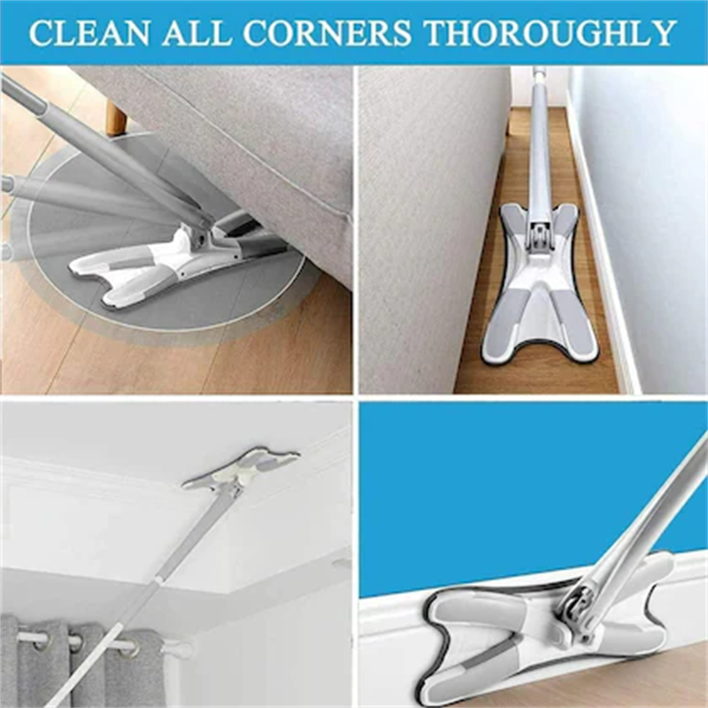 360° Fiber X Type Floor Cleaning Tool for Floor Cleaning Wet and Dry Mop for Home Kitchen