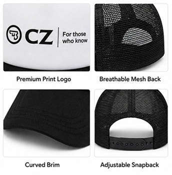 Trucker Cap Black And White Adjustable Baseball Hat