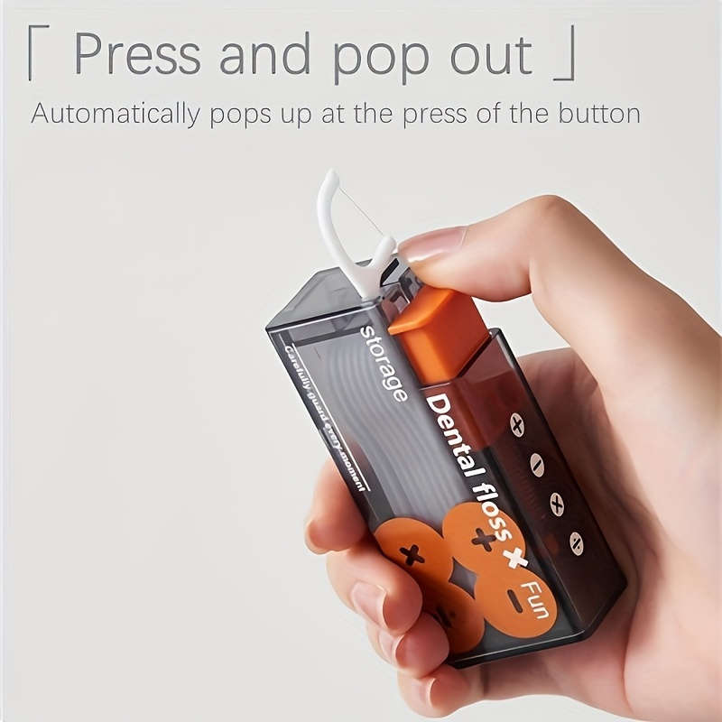 Automatic Dental Floss Dispenser, Portable Toothpick Holder With 10 Refillable Dental Floss