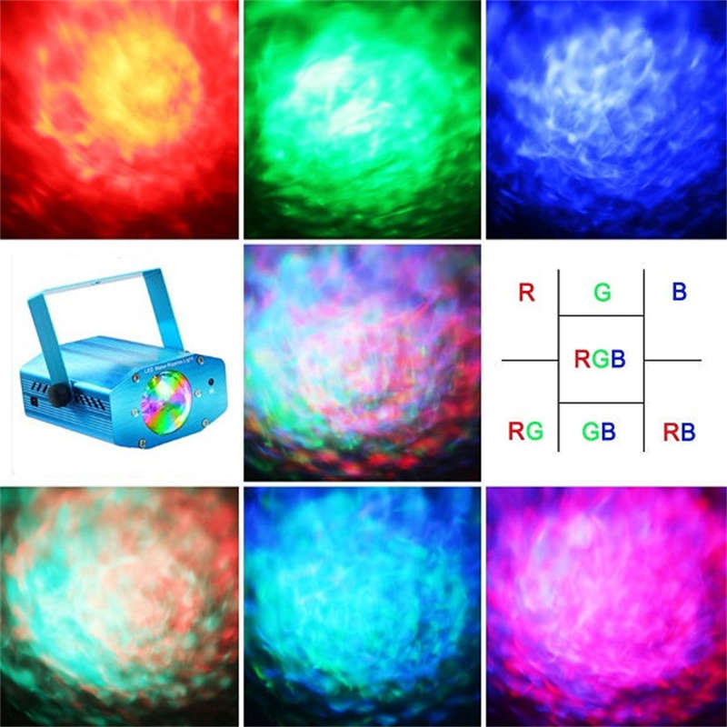 Three Color Water Ripple LED Stage Light with Remote Control 220V