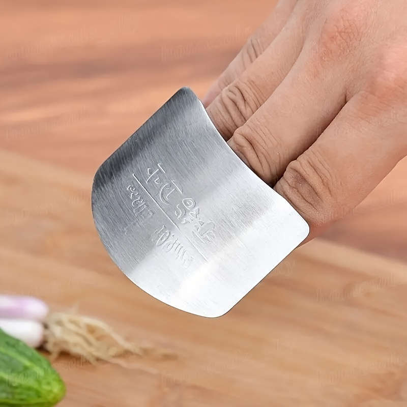 1 PC Stainless Steel Slicing Finger Guard Reusable Finger Guard