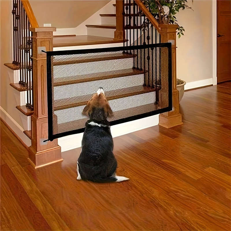Nylon Mesh Barrier Easy To Install Pet Safe Gate For Rooms And Stairs