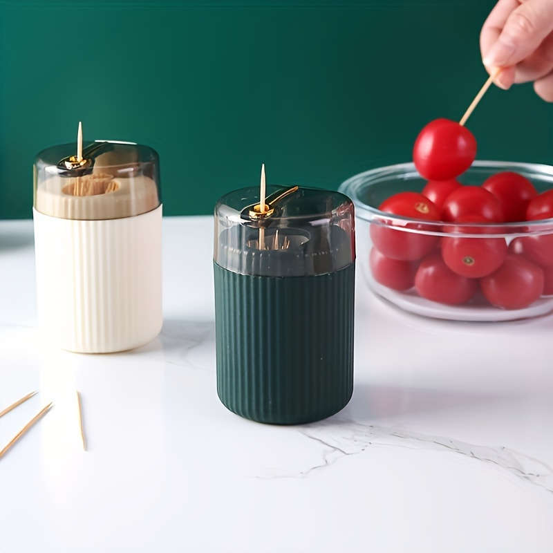 1pc Creative Design Storage Toothpick Box, Automatic Release Push-Type Toothpick Box
