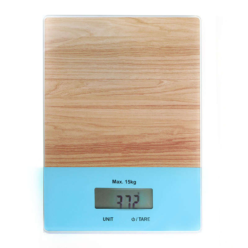 Lithium Battery Powered Professional Tempered Glass Digital Kitchen Scale with LCD Display - 15 KG