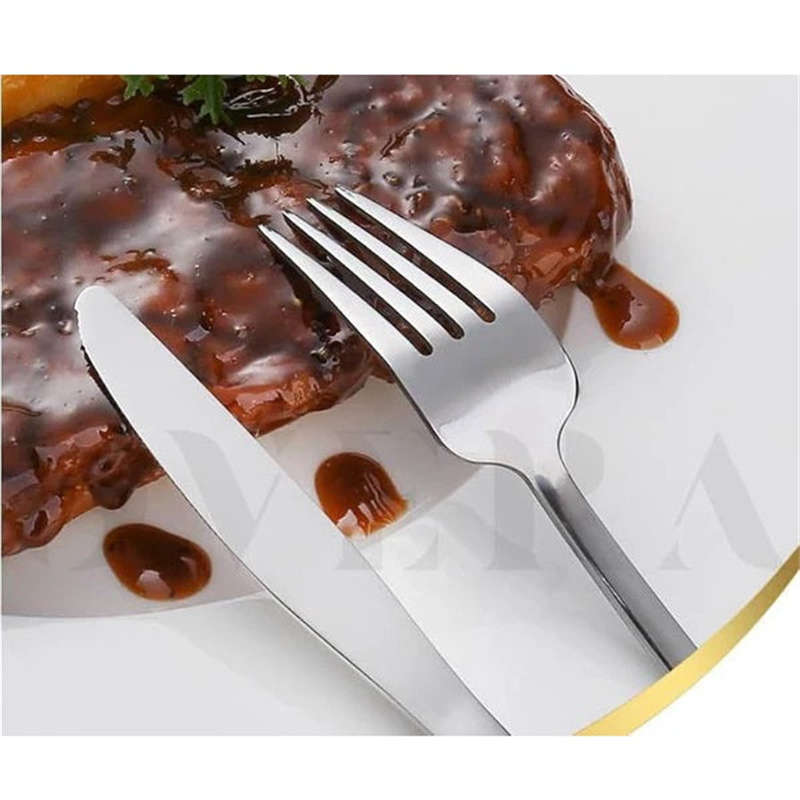 Silver Egg-Shaped Flatware Set (24 Pieces)