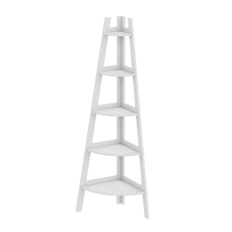 Bookshelf/Corner Shelf with 5 Shelves and Frame for Living Room, Bookcase