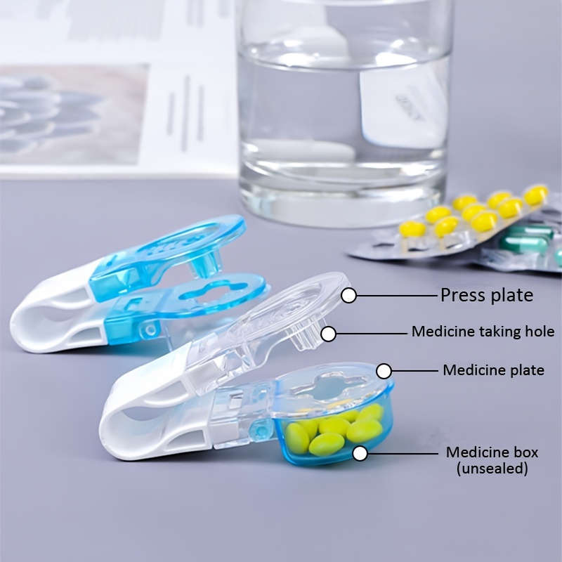 1pc Portable Pill Remover with Pill Box Home Gadgets