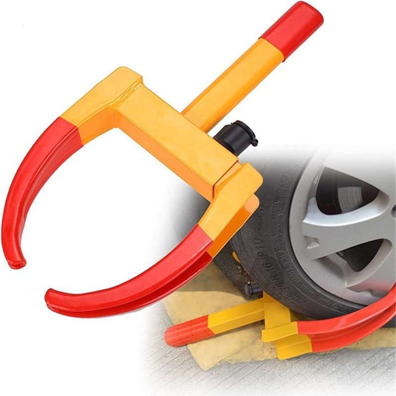 Heavy Duty Steel Trailer Wheel Lock Anti-Theft Car Tire Clamp Wheel Lock