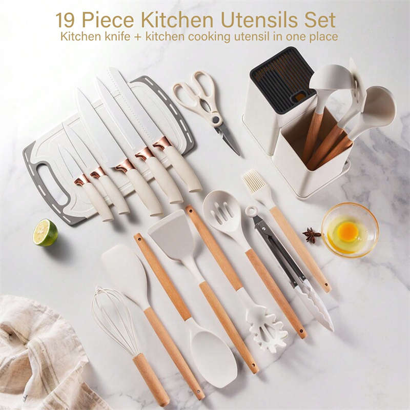 19-Piece Non-Stick Silicone Cookware Set