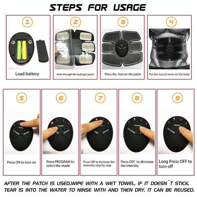 EMS Abdominal Muscle Stimulator Muscle Shaping Belt Home Fitness Equipment Unisex