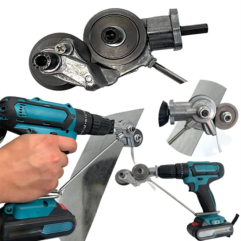 Electric Drill Modified Shearing Tool Drill Attachment for Metal Cutting