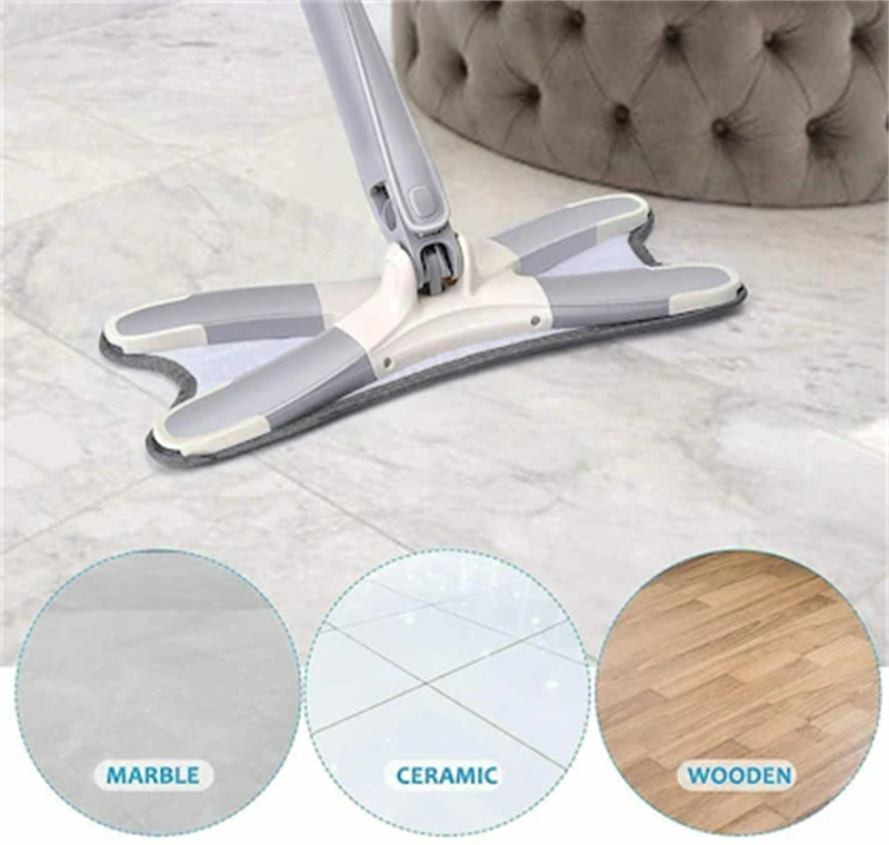 360° Fiber X Type Floor Cleaning Tool for Floor Cleaning Wet and Dry Mop for Home Kitchen