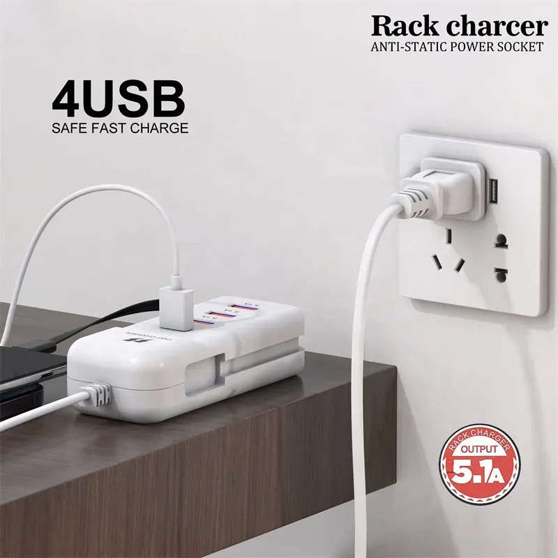 5.1A USB/66w PD Fast Charging Port Extension Cable for Mobile Phones with USB/Type-C