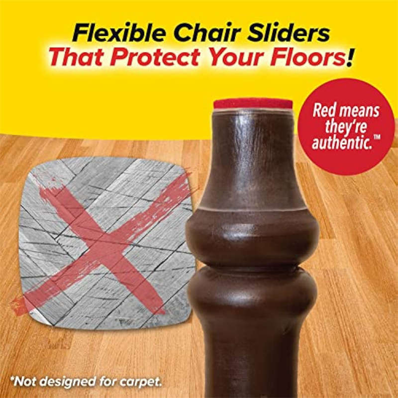 8-Pack Anti-Slip Slider Silicone Table Leg Protectors for Table Legs and Chair Legs