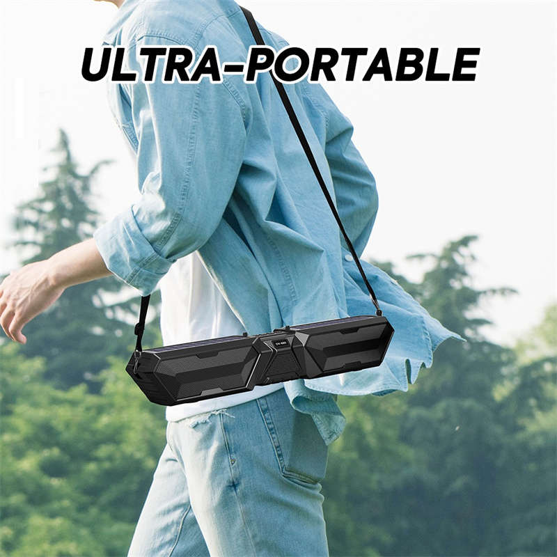 Portable HiFi Sound Quality Solar Dual Speaker Bluetooth Wireless Outdoor Speaker
