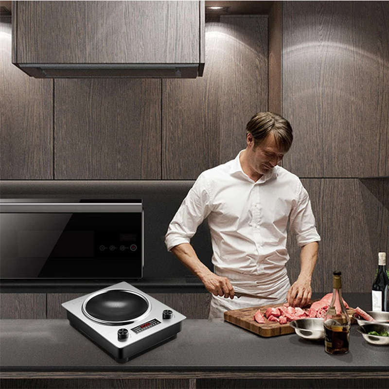 3000W Concave Induction Cooker Household Integrated Concave Boiler Battery Cooker