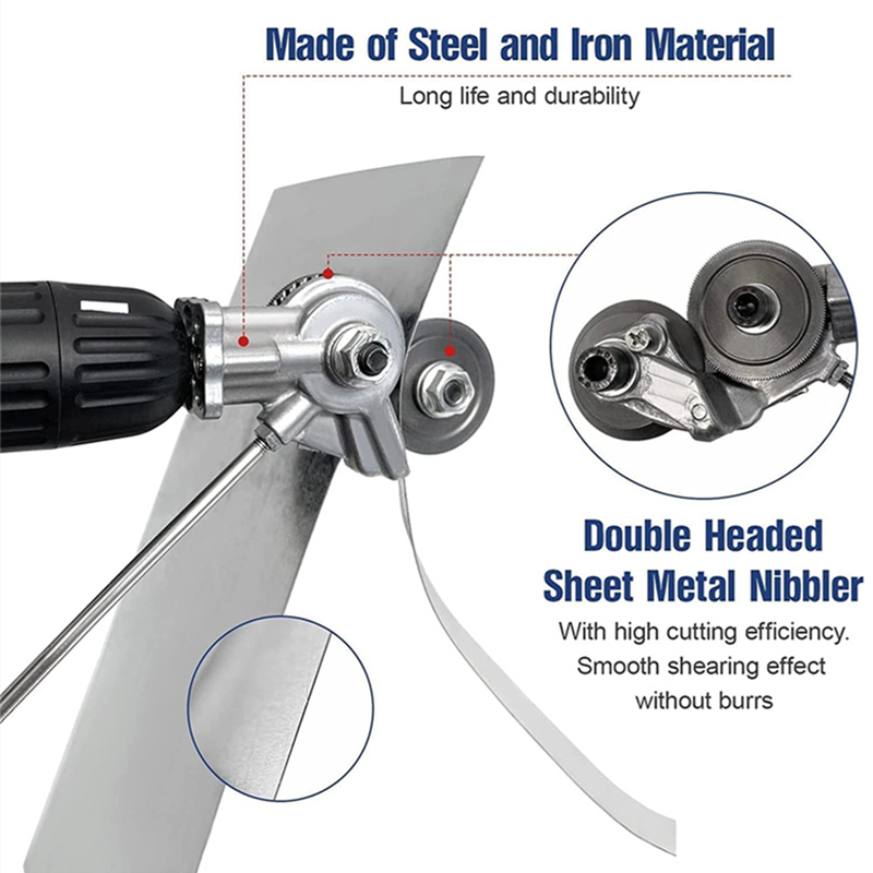 Electric Drill Modified Shearing Tool Drill Attachment for Metal Cutting
