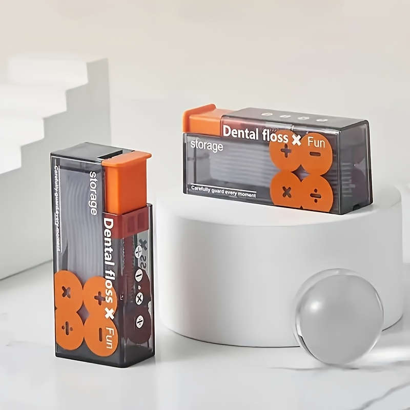 Automatic Dental Floss Dispenser, Portable Toothpick Holder With 10 Refillable Dental Floss