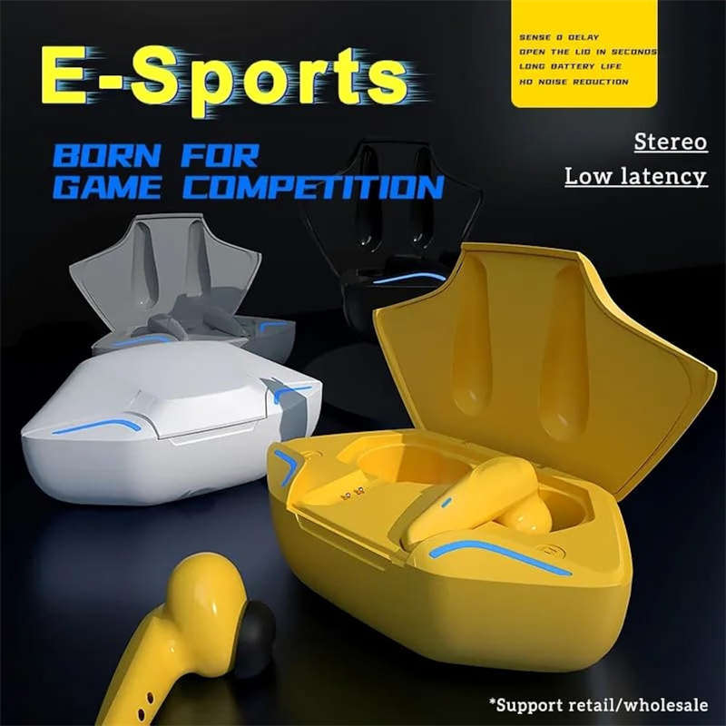 Gaming Wireless Bluetooth TWS 5.2 Low Latency Bluetooth Headset with Microphone