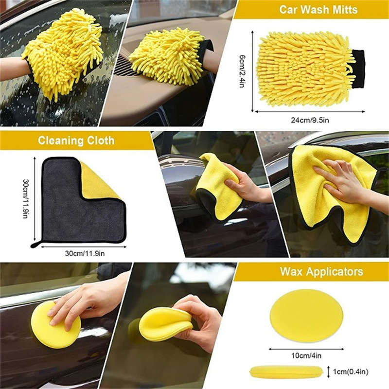 20pcs Car Wash Cleaning Tools Set for Car Detailing Kit Interior Car Brush