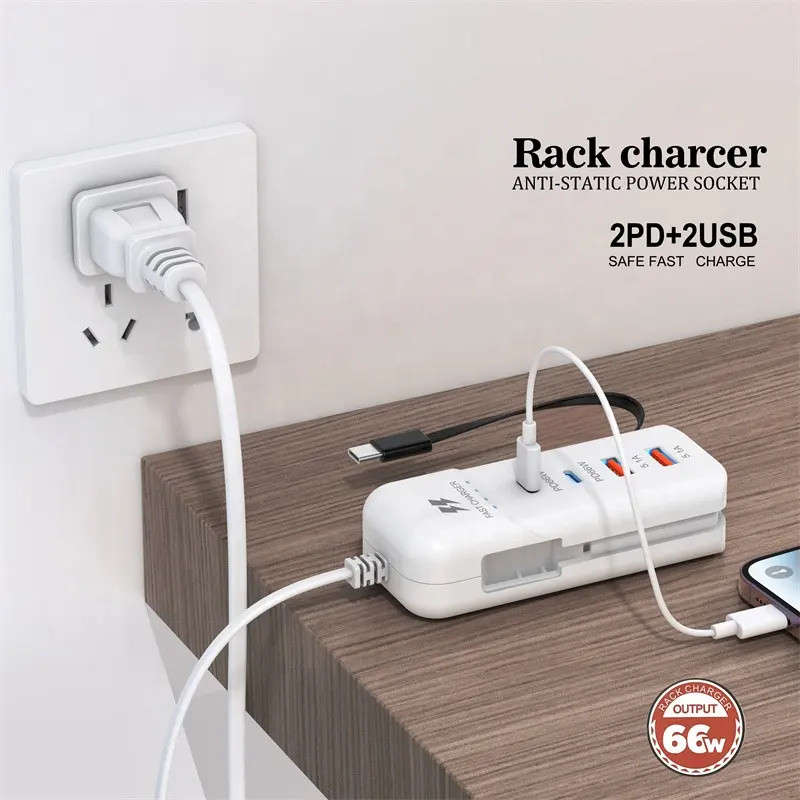 5.1A USB/66w PD Fast Charging Port Extension Cable for Mobile Phones with USB/Type-C