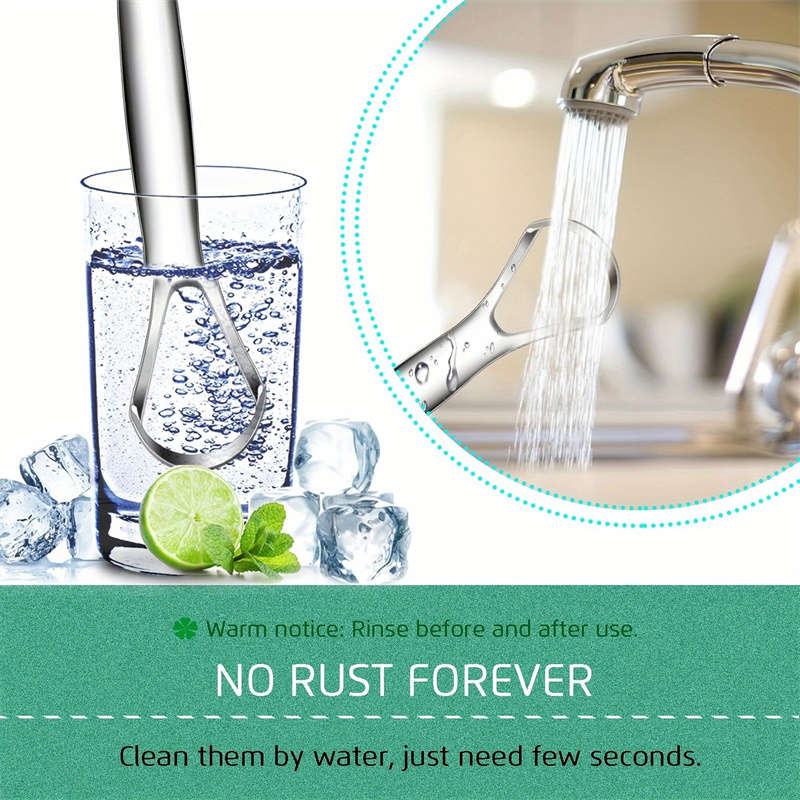 1 PC Tongue Scraper Stainless Steel Tongue Cleaner