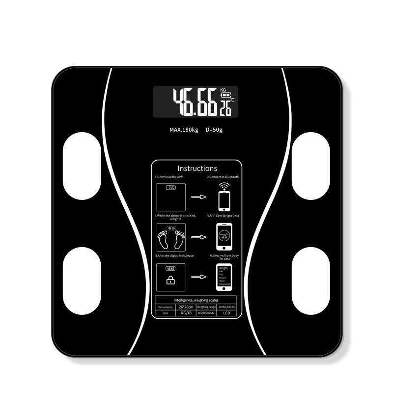 Smart Digital LED Weight Scale Smartphone App with Fat Measurement Function