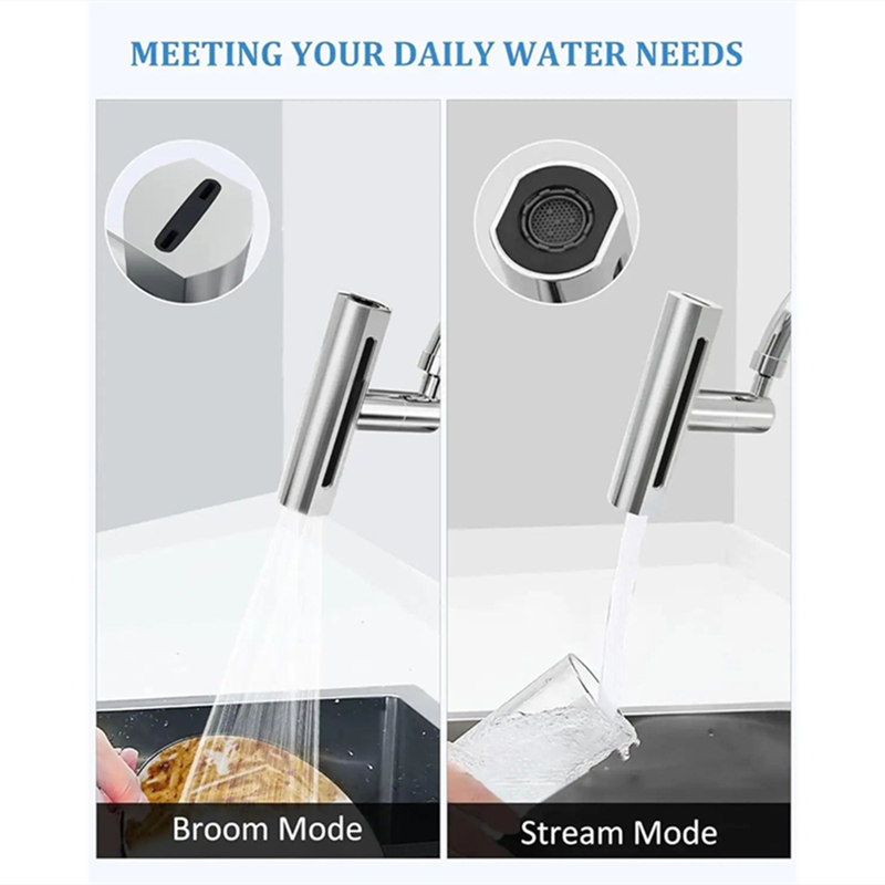 4-Mode Faucet Spout 360 Degree Rotating Kitchen Faucet Spout