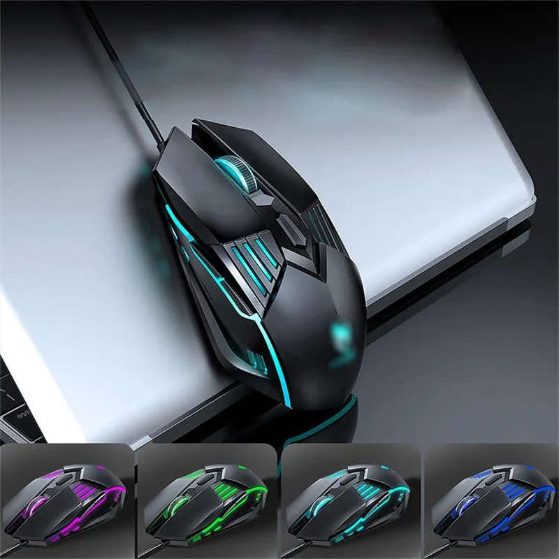 6D Wired LED Ergonomic Optical Computer Gaming Mouse