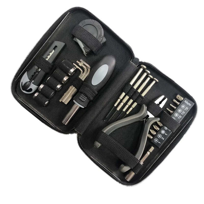 27-Pack Multi-Purpose Screwdriver Wrench Tape Measure Combination Hand Tools