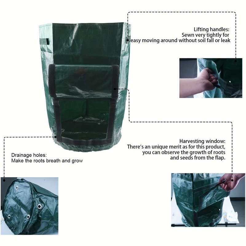 1-Pack Potato Grow Bag (7 Gallon) with Inlet Baffle