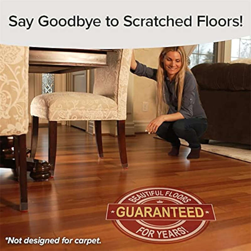 8-Pack Anti-Slip Slider Silicone Table Leg Protectors for Table Legs and Chair Legs