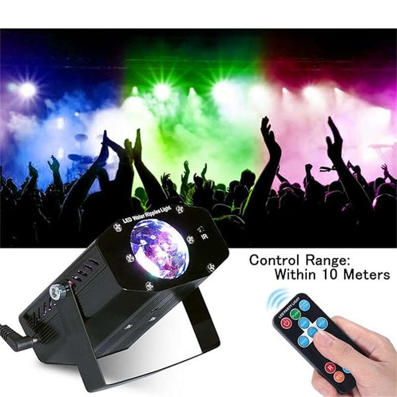 Three Color Water Ripple LED Stage Light with Remote Control 220V