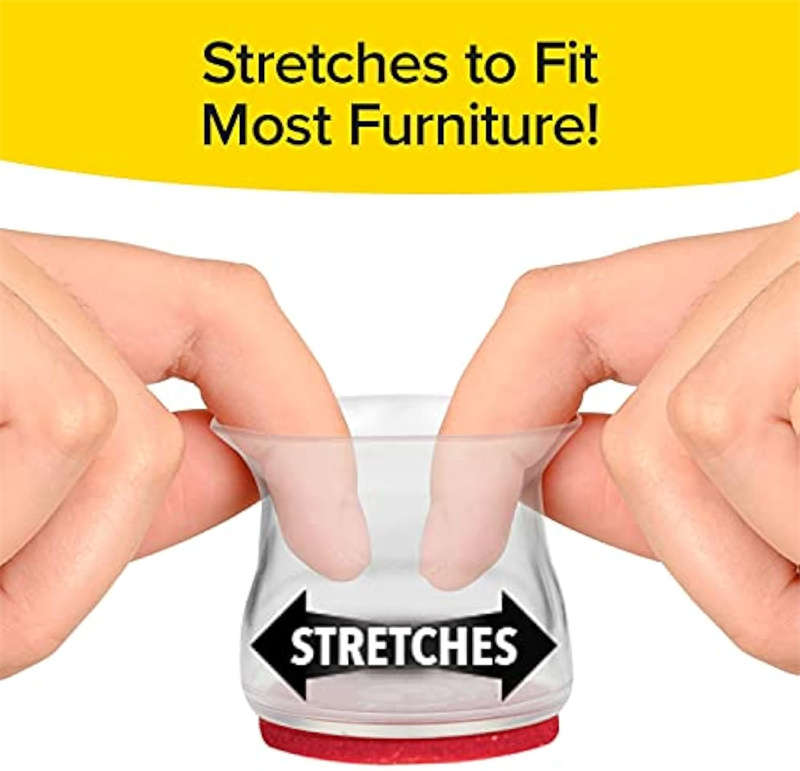 8-Pack Anti-Slip Slider Silicone Table Leg Protectors for Table Legs and Chair Legs