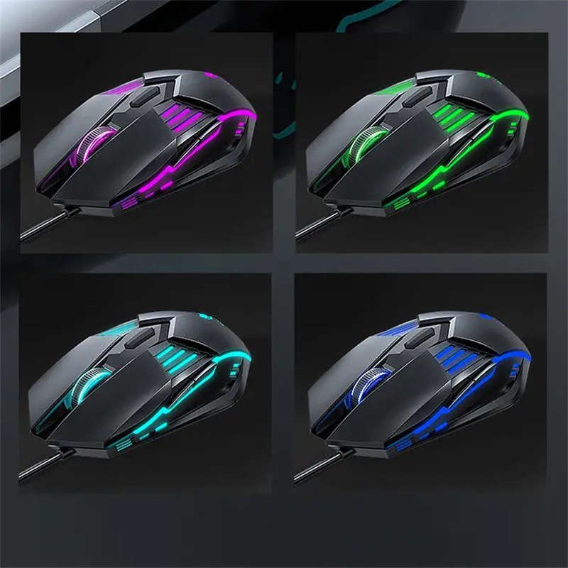 6D Wired LED Ergonomic Optical Computer Gaming Mouse