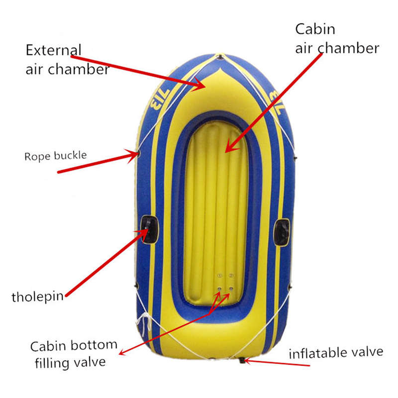 2 Person Inflatable Fishing Boat Kayak River Raft