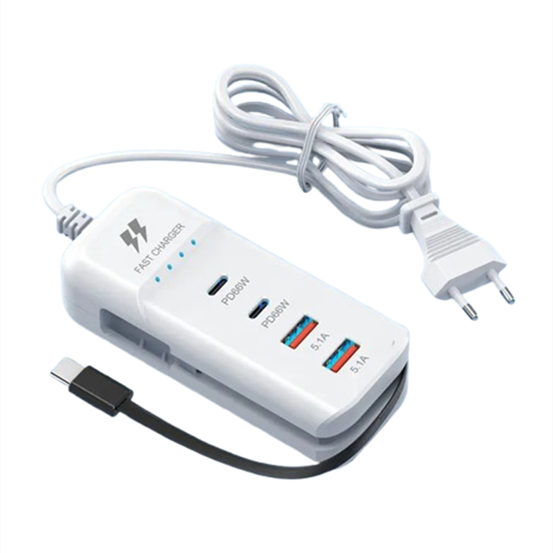 5.1A USB/66w PD Fast Charging Port Extension Cable for Mobile Phones with USB/Type-C